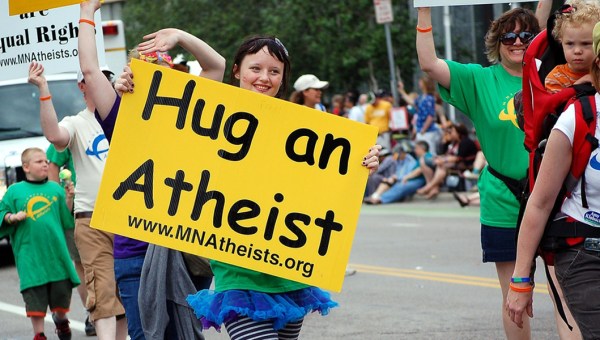HUG AN ATHEIST,PROTEST
