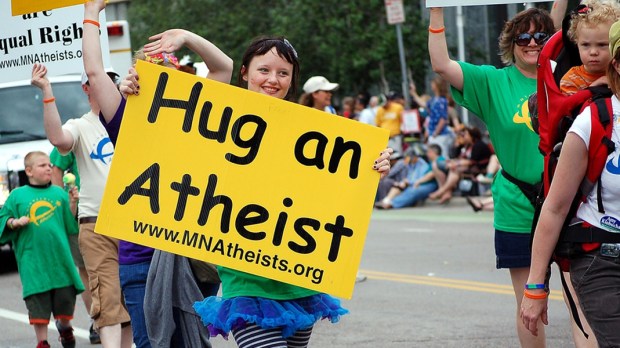 HUG AN ATHEIST,PROTEST