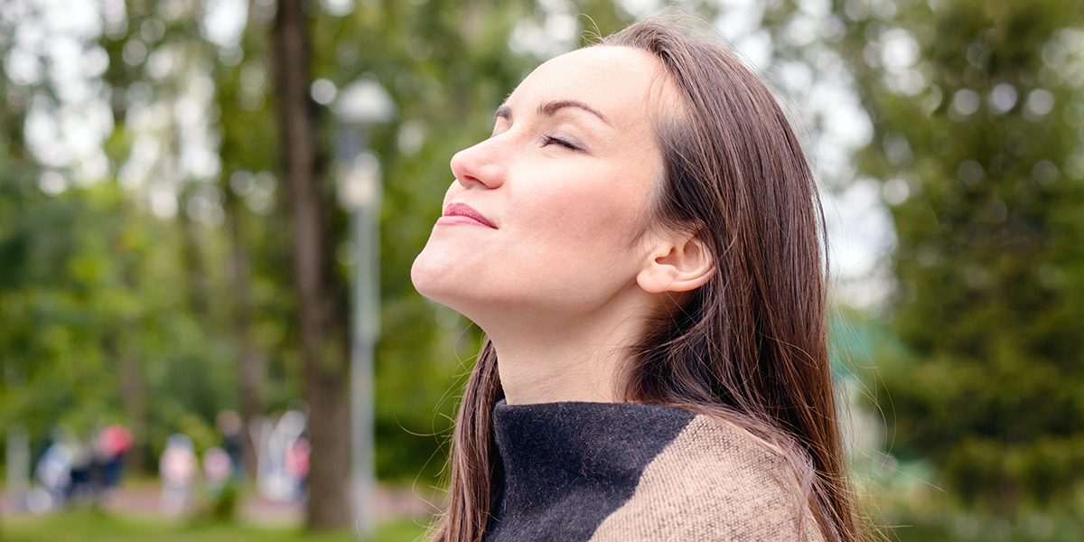 WOMAN TAKING TIME