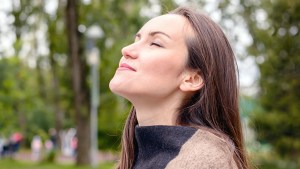 WOMAN TAKING TIME