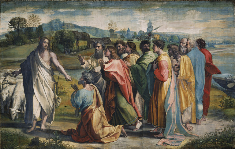 V&amp;A_-_Raphael,_Christ&#8217;s_Charge_to_Peter_(1515)