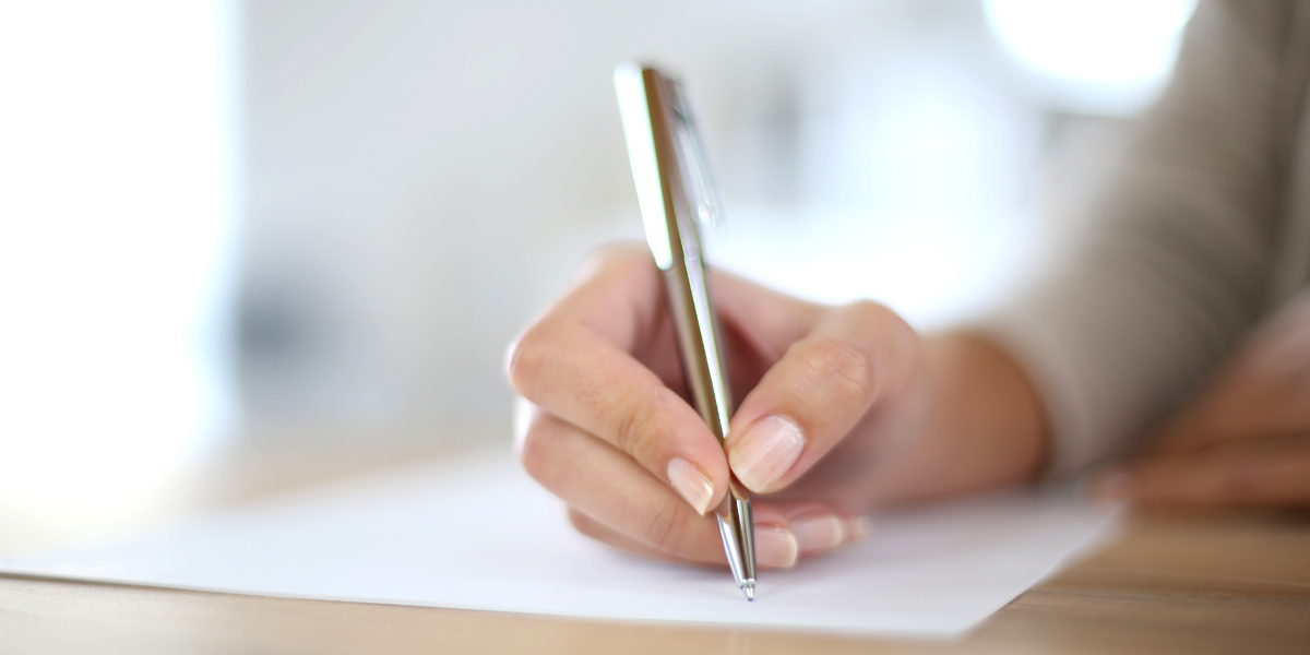 WOMAN,HAND,WRITING