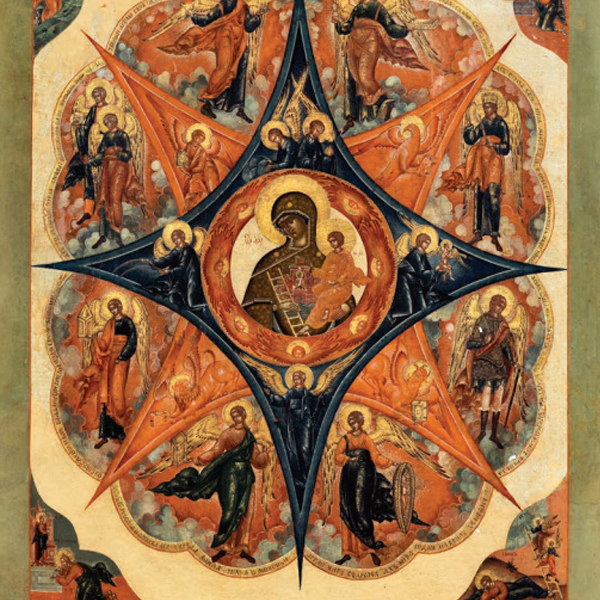 Greek orthodox icon of the Vision of the Ladder of Jacob