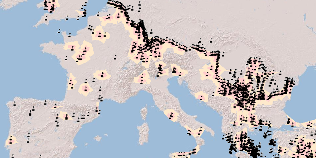 ancient roman roads map