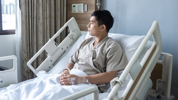 MAN IN HOSPITAL