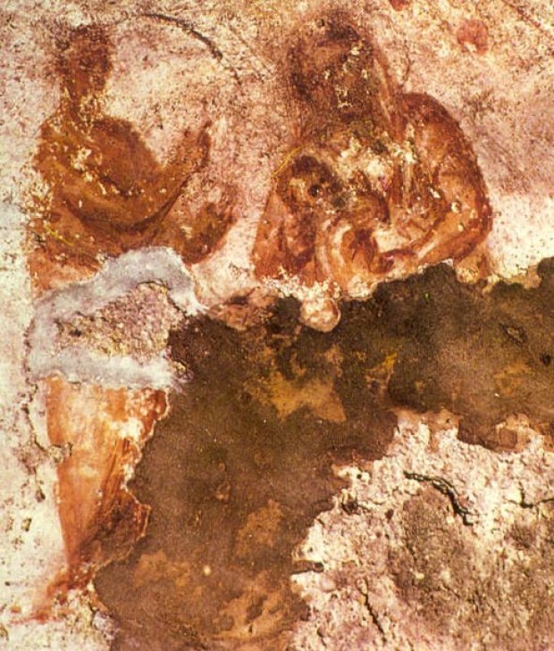 Fresco of the Blessed Mother,