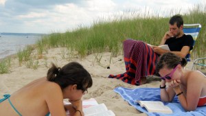 READING ON THE BEACH