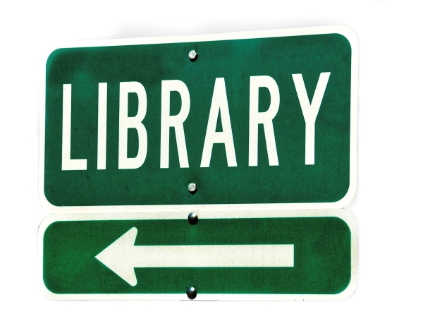 GREEN LIBRARY SIGN