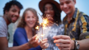 FRIENDS,SPARKLERS,FOURTH OF JULY