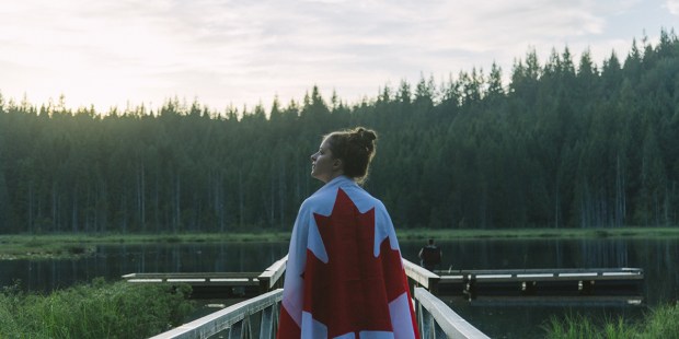 GIRL CANADA FLAG
