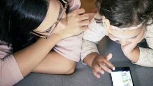 MOTHER AND DAUGHTER ON PHONE