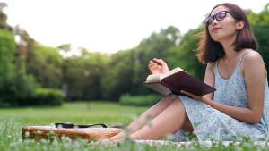 WOMAN IN PARK