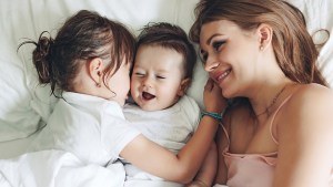 FAMILY IN BED