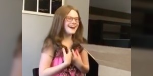 Watch this young girl’s reaction to receiving her first wig (Video)