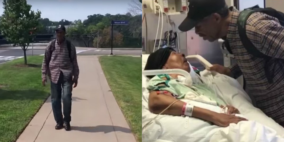 LUTHER YOUNGER,99 YEARS OLD,WALKS 6 MILES,WIFE