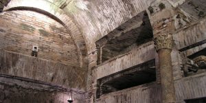 The “Crypt of the Popes” in the Catacombs of Callixtus holds the remains of 16 popes and 60 martyrs