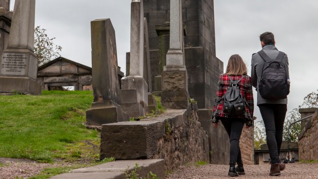 COUPLE,CEMETERY