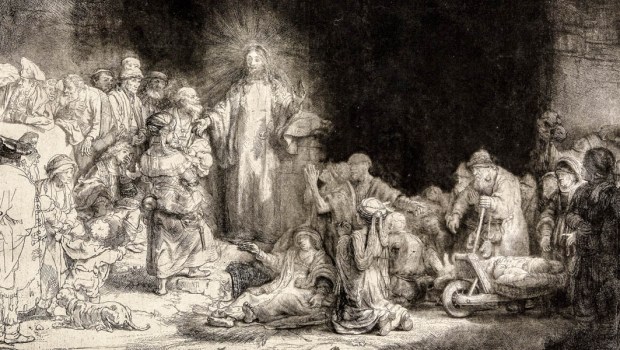 CHRIST PREACHING,REMBRANDT VAN RIJN