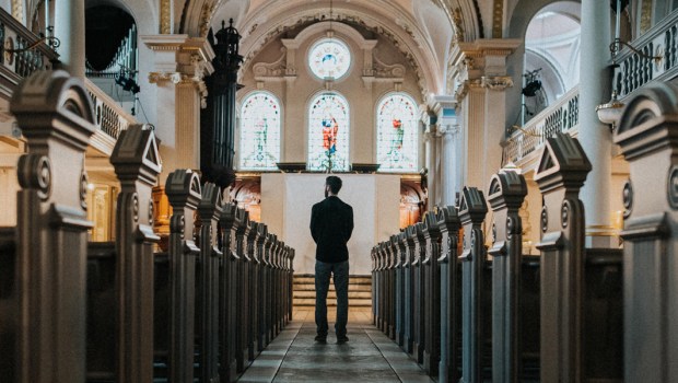 MAN,CHURCH,PEWS