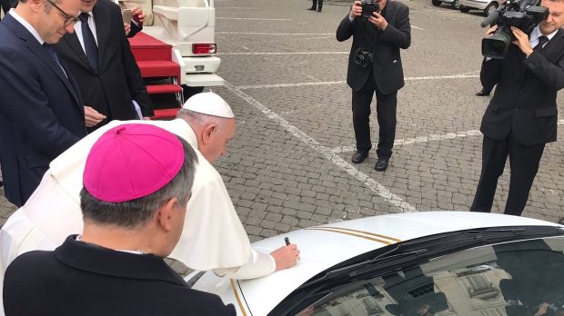 lamborghini, car, pope francis,