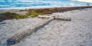 The mystery of the giant cross that appeared on a beach in Florida
