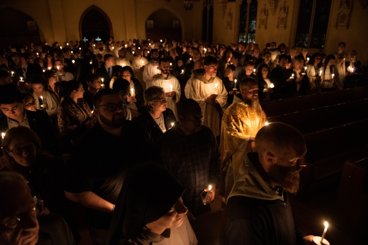 EASTER VIGIL;FIRE;FRANCISCAN FRIARS OF THE RENEWAL;CFR