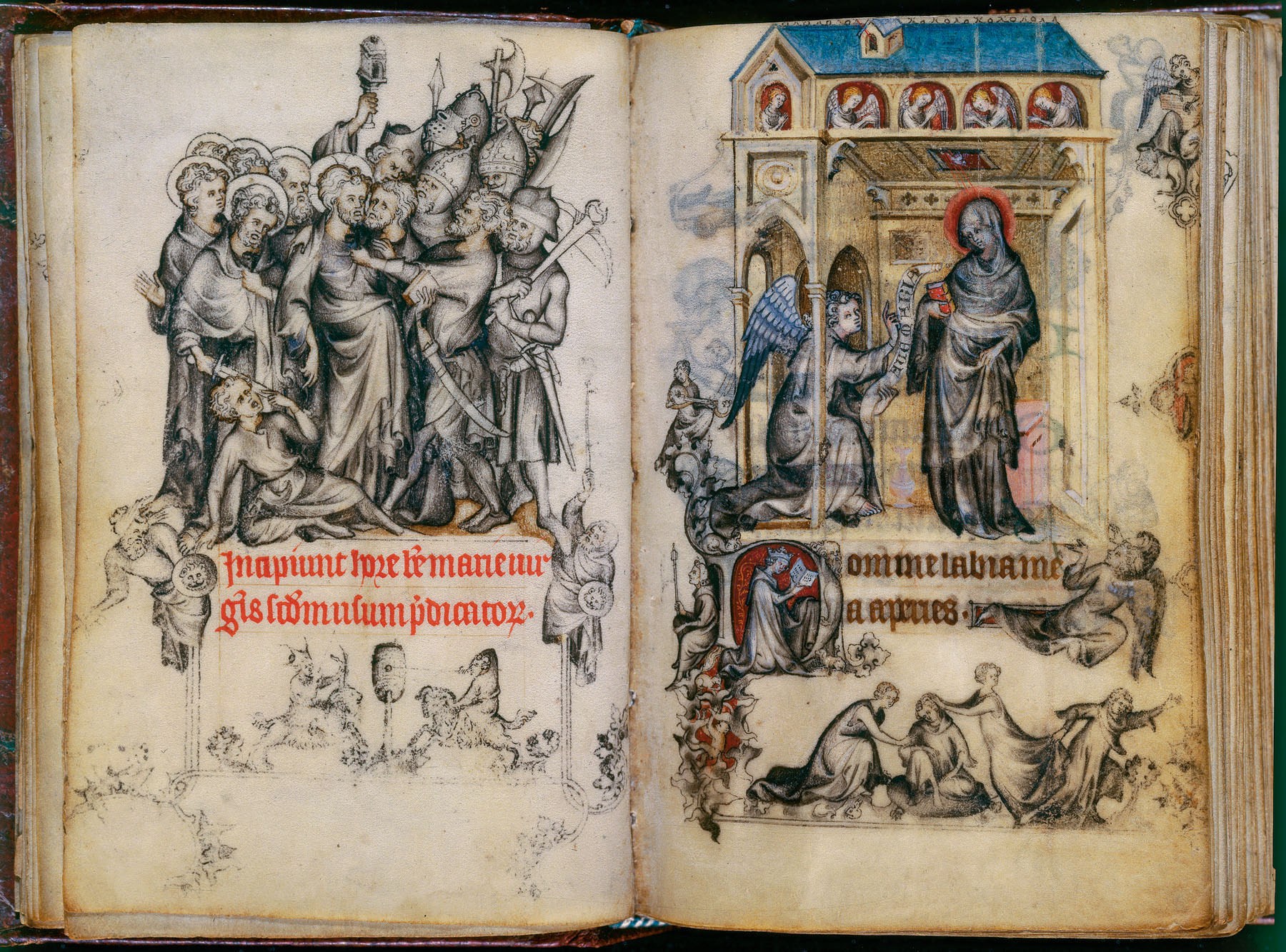 BOOK OF HOURS; ARREST OF CHRIST; ANNUNCIATION