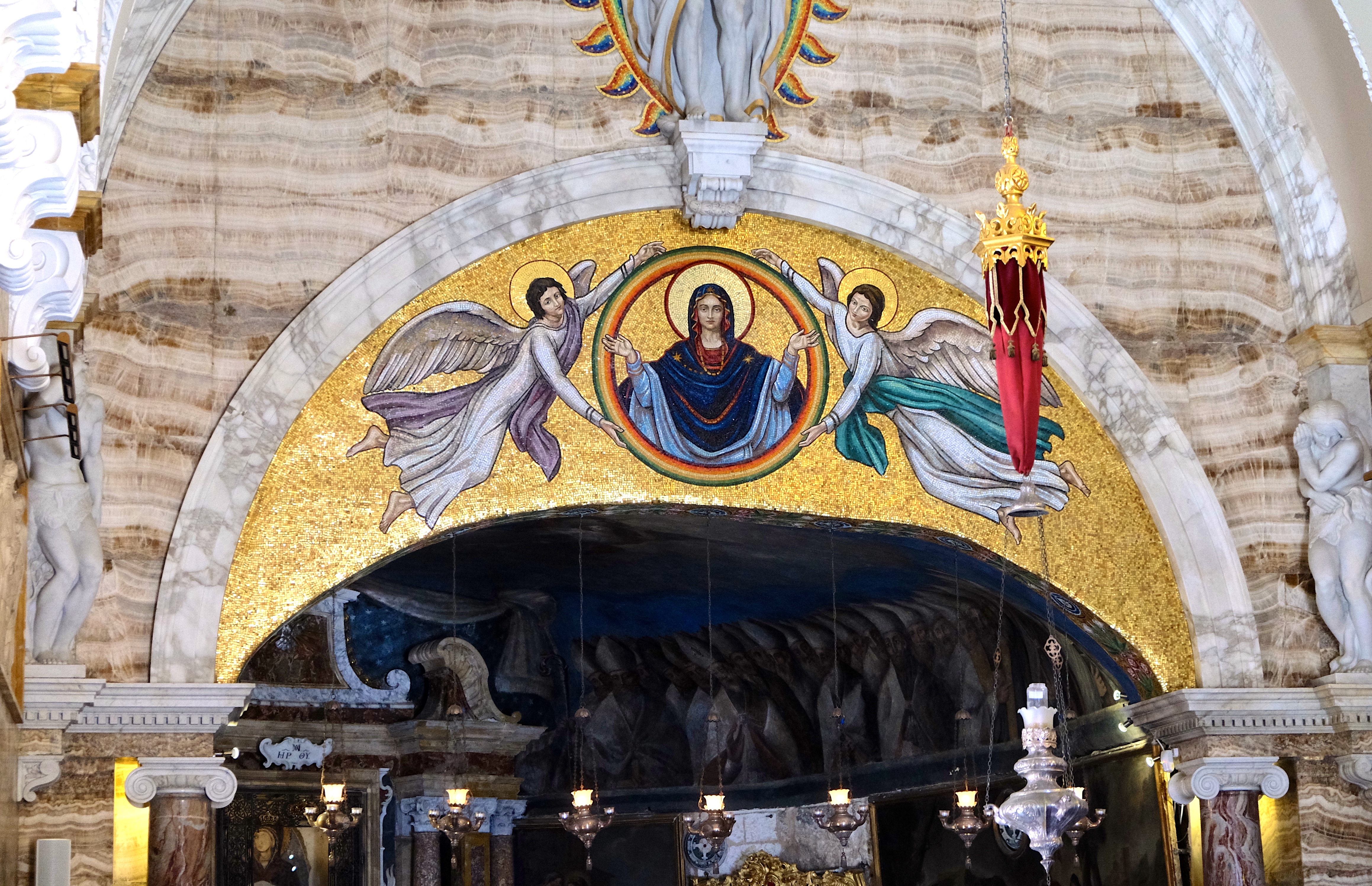 MALTA;  Altar of the Sanctuary of Our Lady of Mellieha