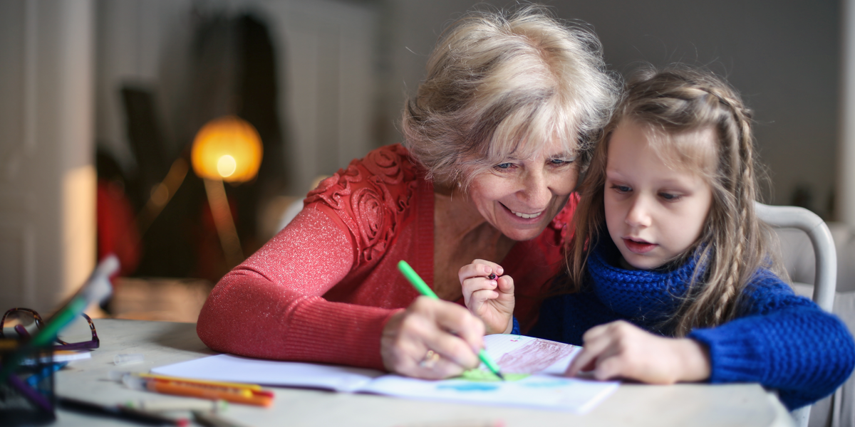 grandmother and granddaughter