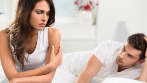 Couple - Bedroom - Unhappy - Man - Woman