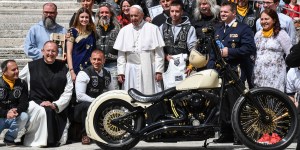 The pope’s Harley-Davidson is being auctioned off for charity