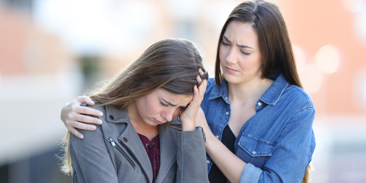 Worried - Woman - Comforting - Sad - Friend