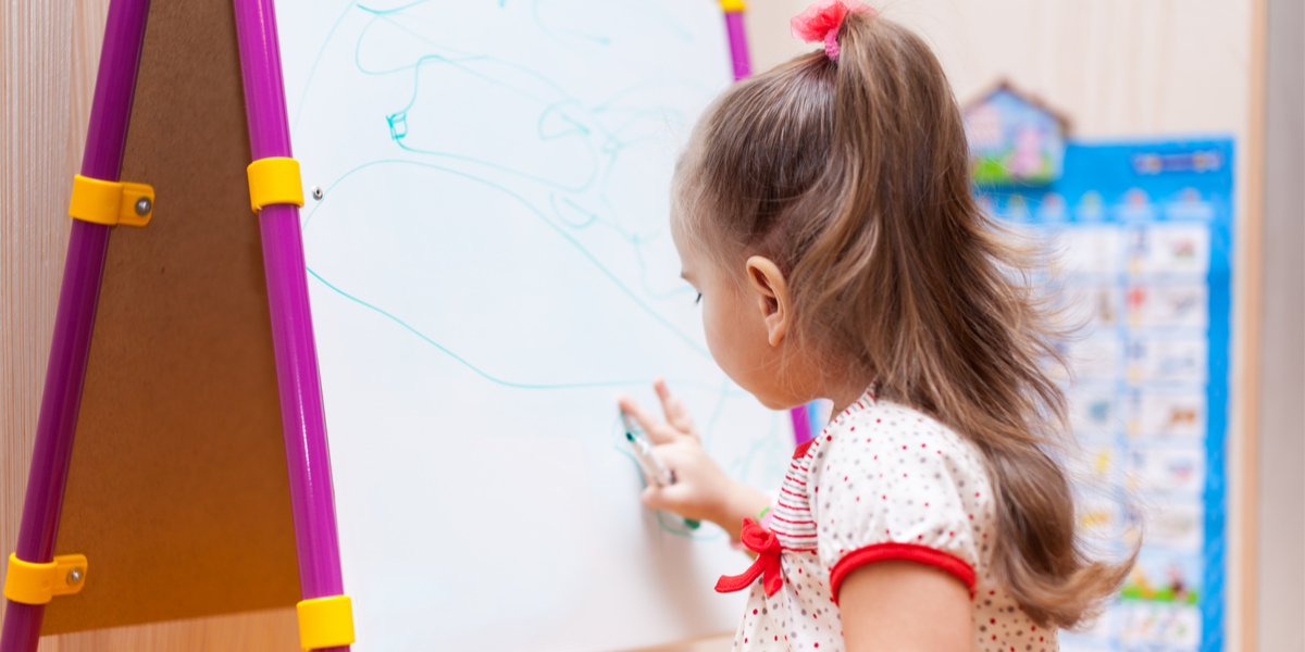 White board - Writing - Girl - Drawing