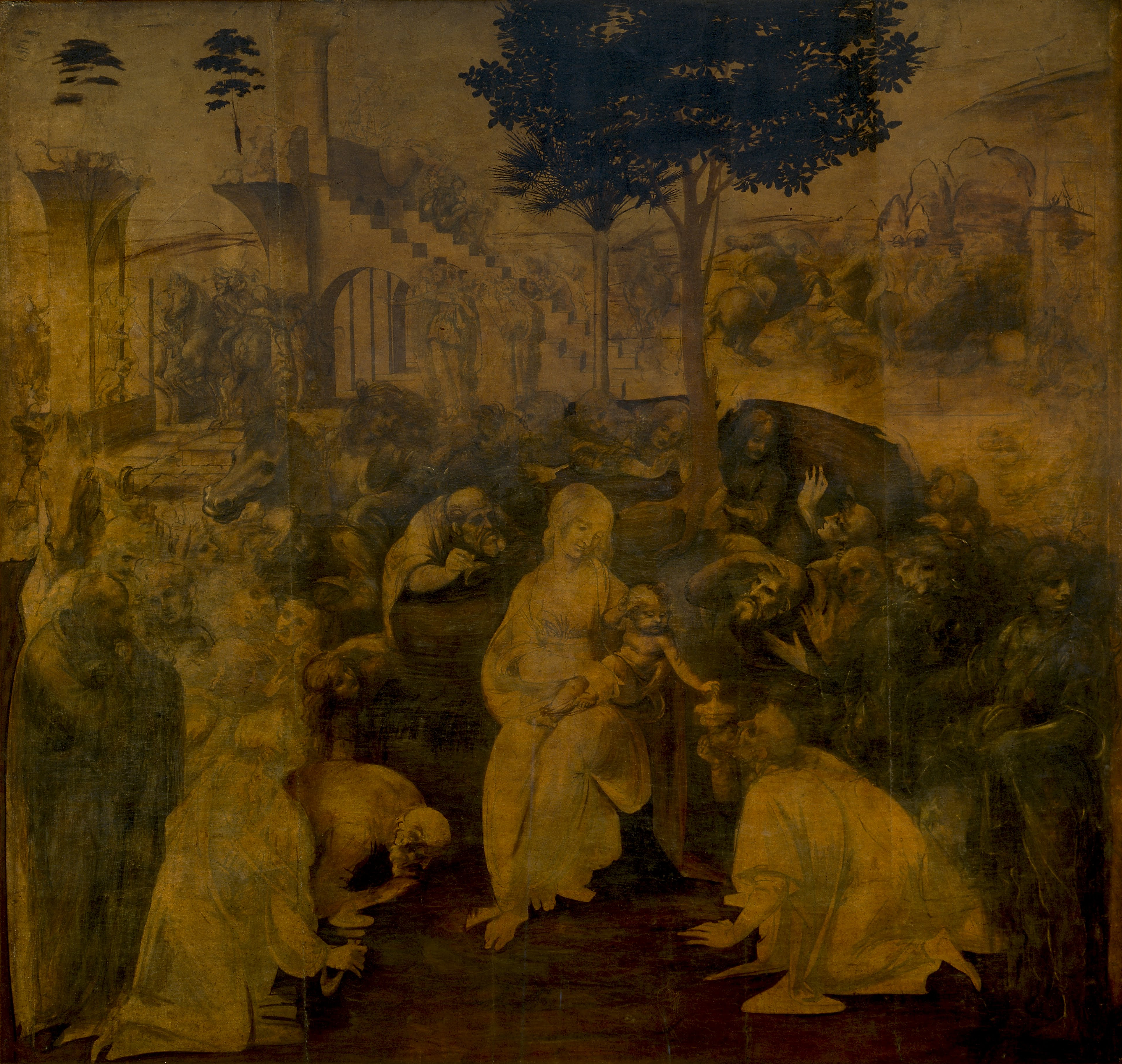 ADORATION OF THE MAGI, Leonardo da Vinci