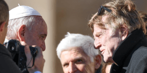 Robert Redford meets Pope Francis at audience
