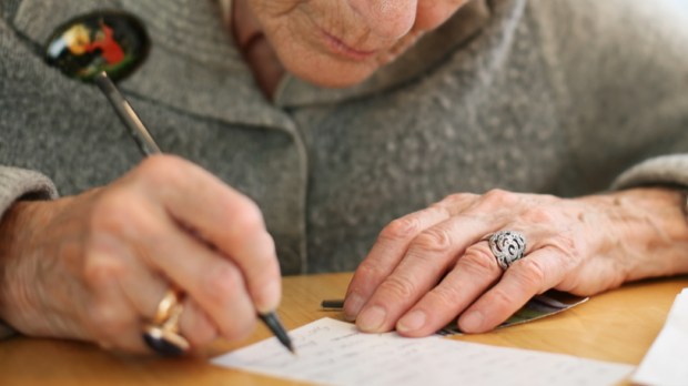 OLD WOMAN, WRITING
