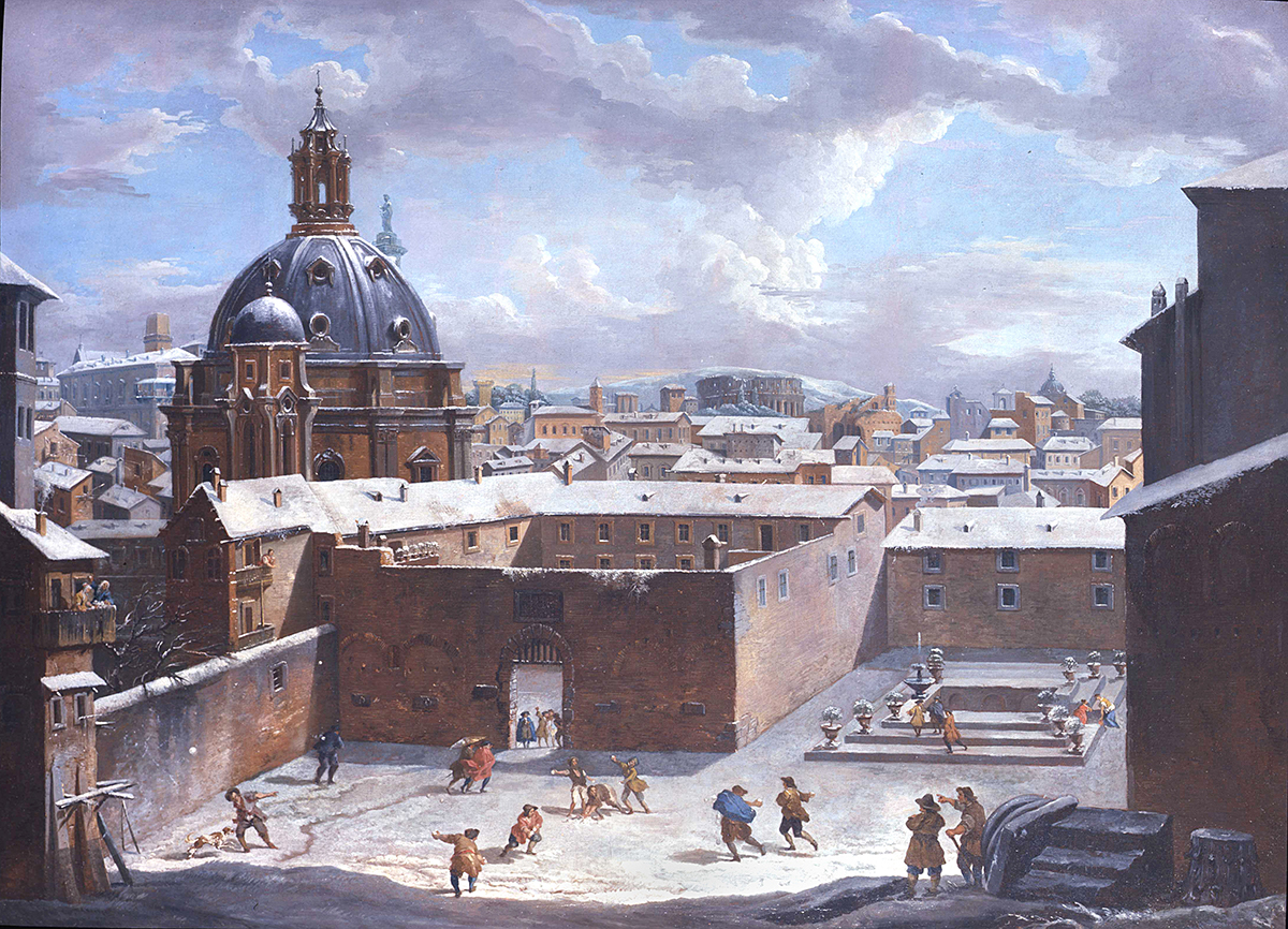 Rome under the snow