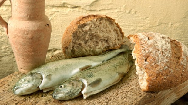 Bread, wine and fish