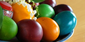 Decorating Easter eggs with whatever you have available