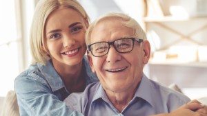 old father and daughter