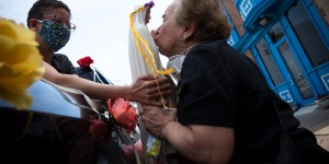 Exclusive photos: A May crowning in the back of a pickup truck