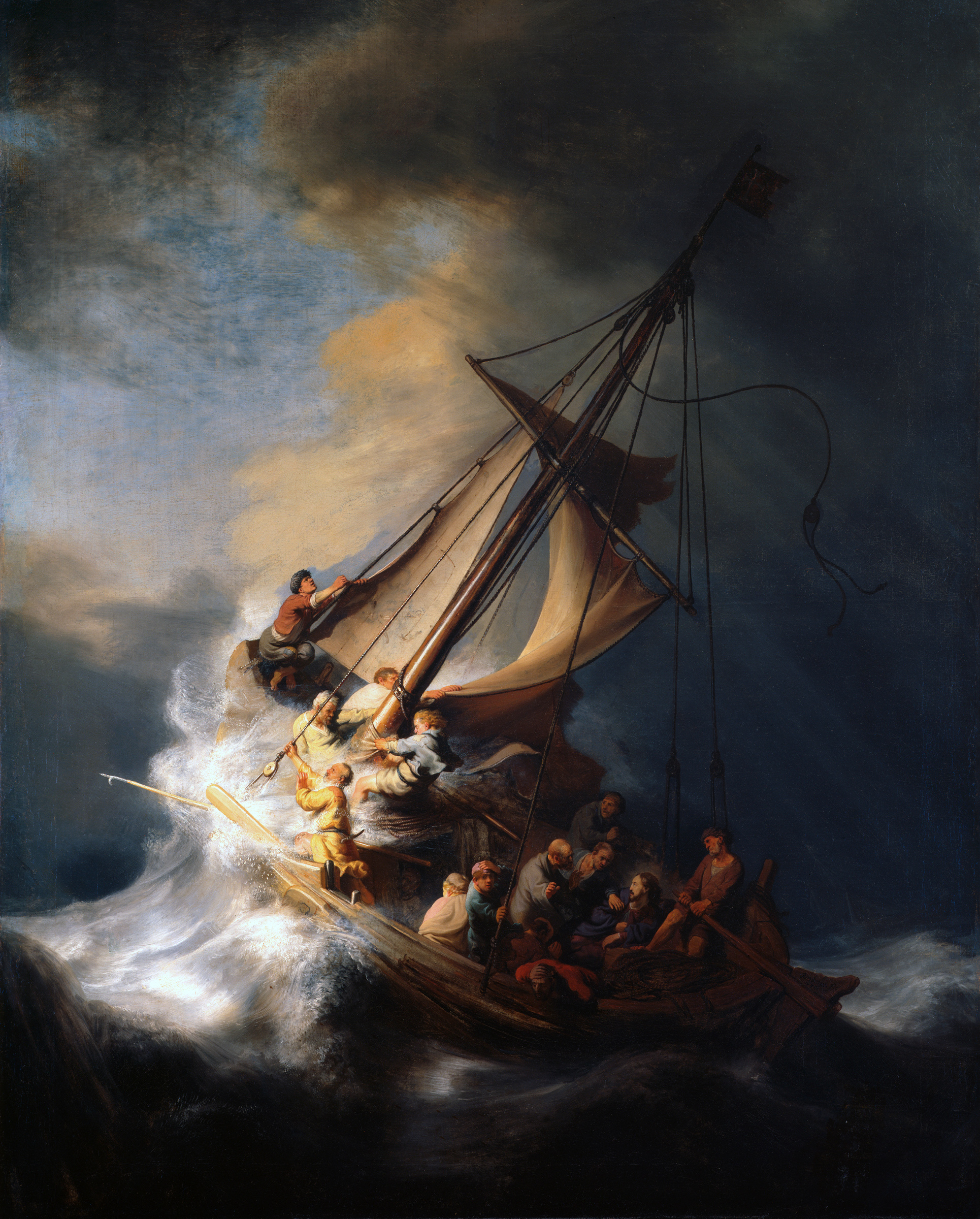 REMBRANDT; CHRIT IN TEH STORM OF THE Sea of Galilee