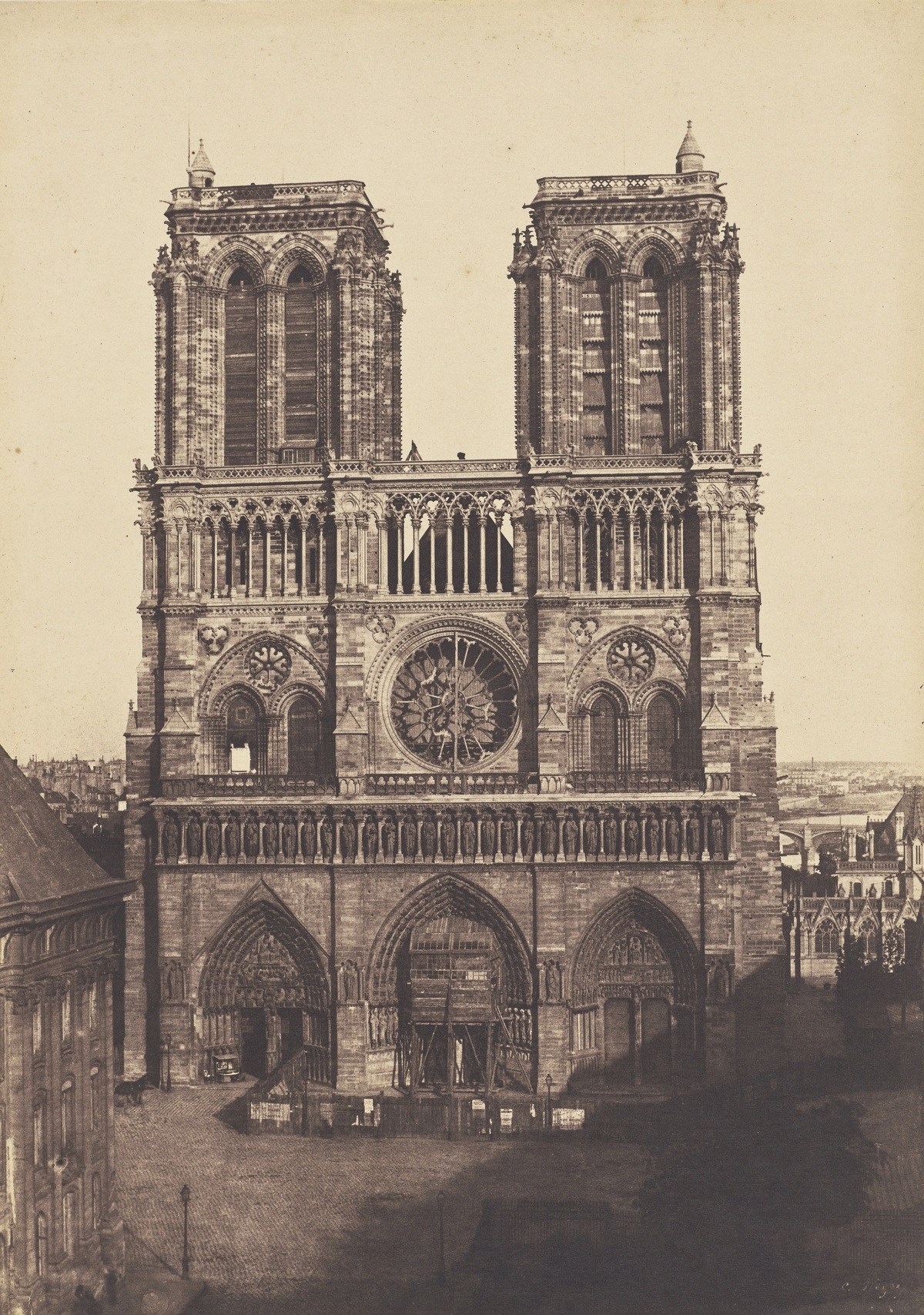 Photographie de Notre-Dame de Paris par Charles Nègre