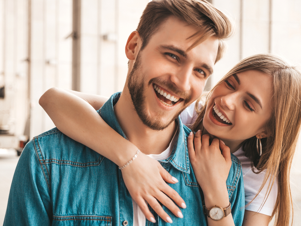 COUPLE SMILING