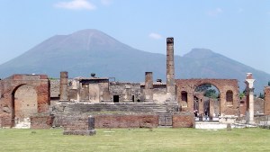 Pompeii, with Vesuvius