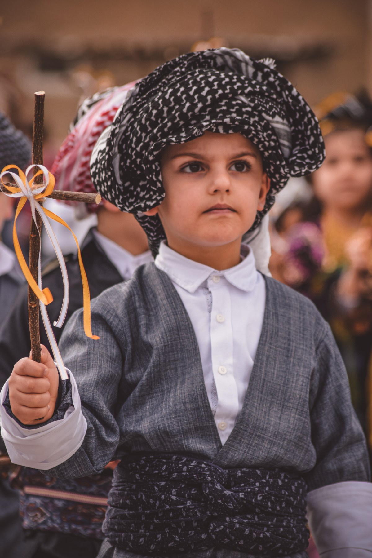 Iraqi children celebrating Palm Sunday