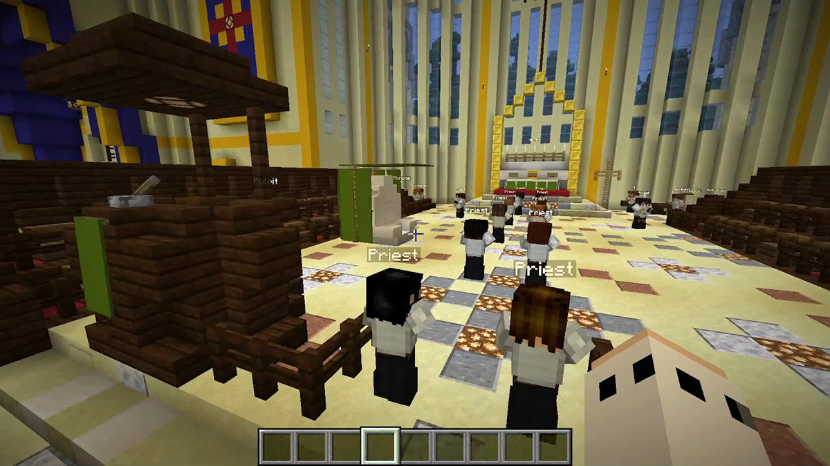 The "Minecraft priest" is building up Catholicism