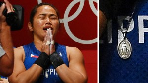 Gold-winning Filipina Olympian shares her Miraculous Medal for the world to see