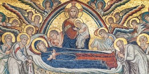 The Dormition icon: Christ cradles Mary’s soul in Heaven