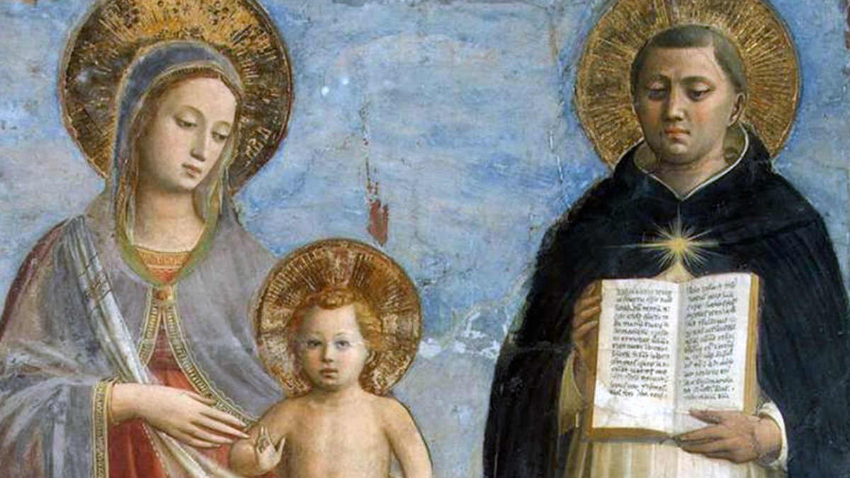 MOTHER MARY AND SAINT THOMAS AQUINUS
